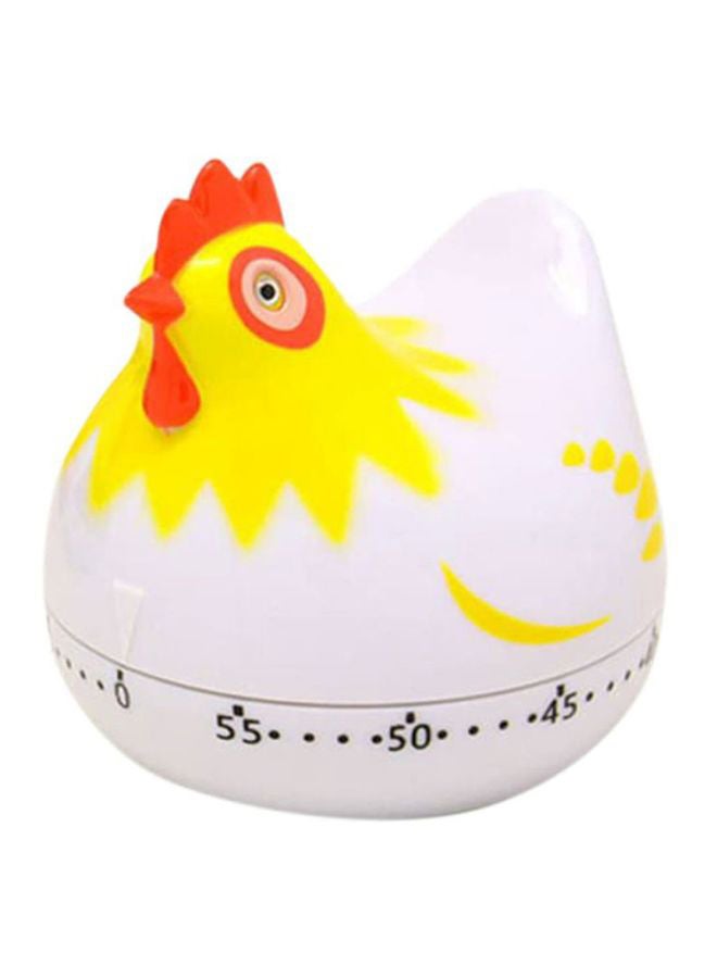 Mini Chicken Mechanical Timer White/Yellow/Red