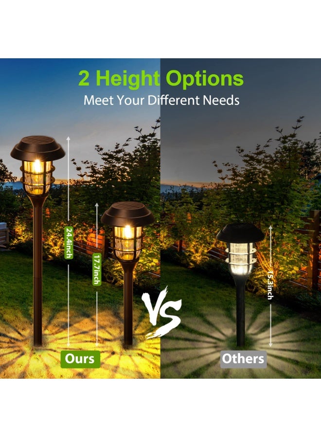 Letmy Solar Pathway Lights Outdoor 8 Pack Bright Solar Lights Outdoor Ip65 Waterproof Auto On/Off Solar Garden Lights Solar Powered Landscape Lighting For Yard Patio Walkway Driveway