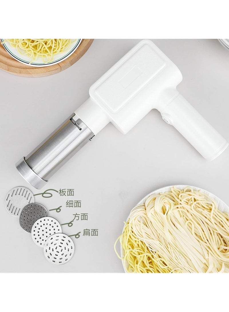 Electric Pasta Maker, Electric Noodle Maker, High Efficiency Handheld Press Pasta Machine with 6 Moulds, Premium Materials, Portable Automatic Pasta Maker Machine for Home Use