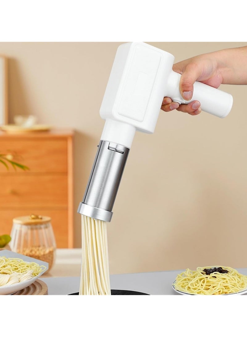 Electric Pasta Maker, Electric Noodle Maker, High Efficiency Handheld Press Pasta Machine with 6 Moulds, Premium Materials, Portable Automatic Pasta Maker Machine for Home Use