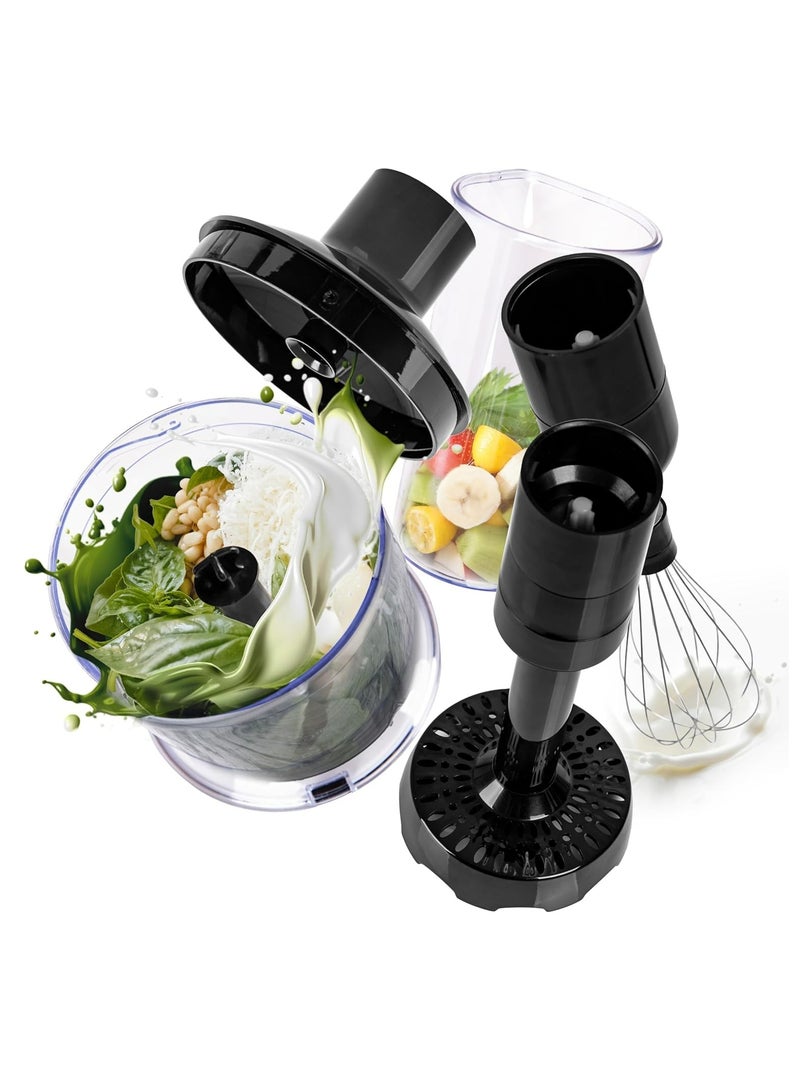 HBA35 Set of 4 Hand Blender Attachments | Whisk, Chopper, Masher & Jug