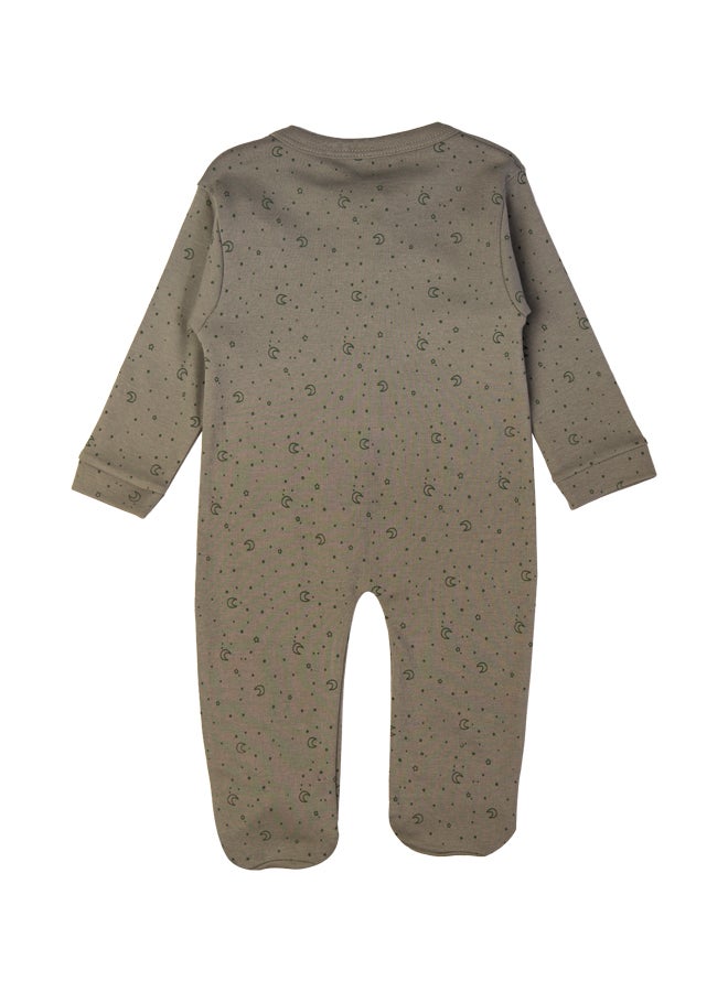 100% Cotton Printed Long Sleeves Jumpsuit/Romper/Sleepsuit For Babies