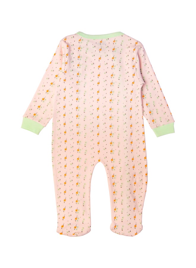 100% Cotton Printed Long Sleeves Jumpsuit/Romper/Sleepsuit For Babies