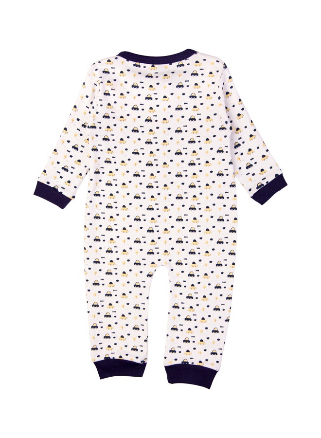 100% Cotton Printed Long Sleeves Jumpsuit/Romper/Sleepsuit For Babies