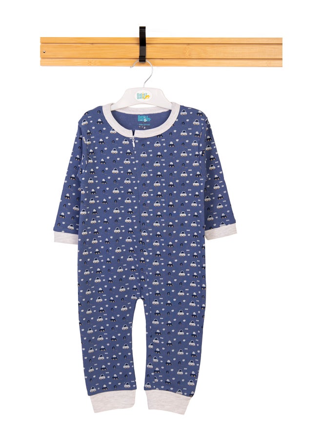 100% Cotton Printed Long Sleeves Jumpsuit/Romper/Sleepsuit For Babies