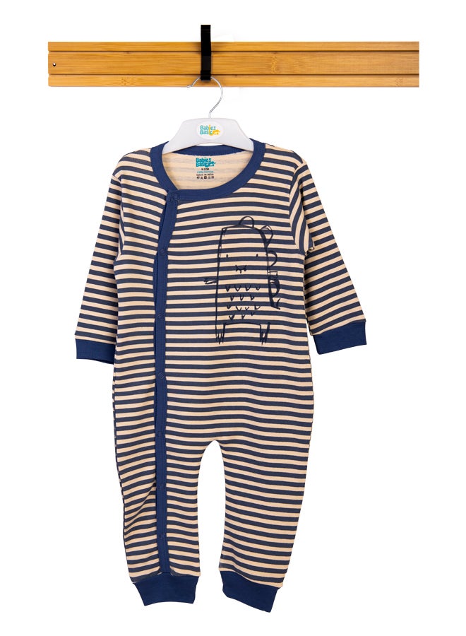 100% Cotton Printed Long Sleeves Jumpsuit/Romper/Sleepsuit For Babies