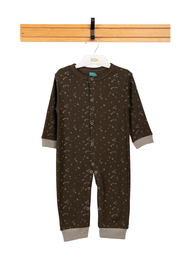 100% Cotton Printed Long Sleeves Jumpsuit/Romper/Sleepsuit For Babies