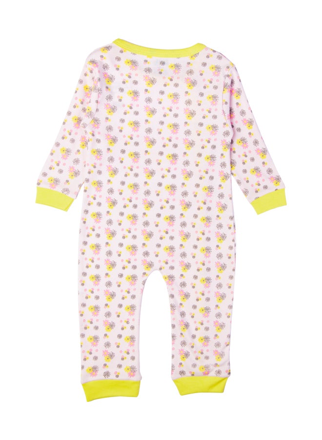 100% Cotton Printed Long Sleeves Jumpsuit/Romper/Sleepsuit For Babies