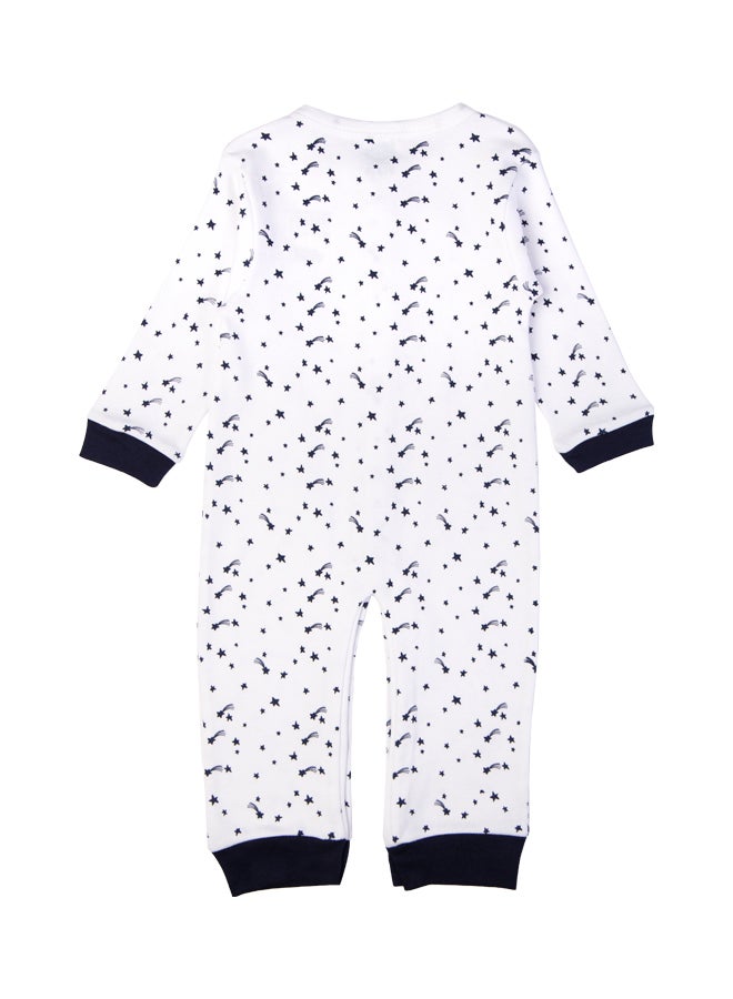 100% Cotton Printed Long Sleeves Jumpsuit/Romper/Sleepsuit For Babies