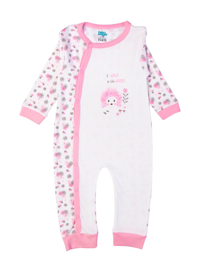 100% Cotton Printed Long Sleeves Jumpsuit/Romper/Sleepsuit For Babies