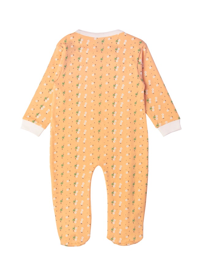 100% Cotton Printed Long Sleeves Jumpsuit/Romper/Sleepsuit For Babies