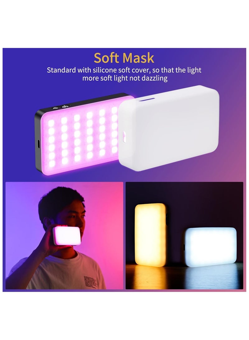 VL140 RGB Video Light – Portable 3600mAh Battery LED Panel with 360 Full Color, 20 Light Effects, CRI ≥ 95, 2500-9000K for DSLR Photography and Videography
