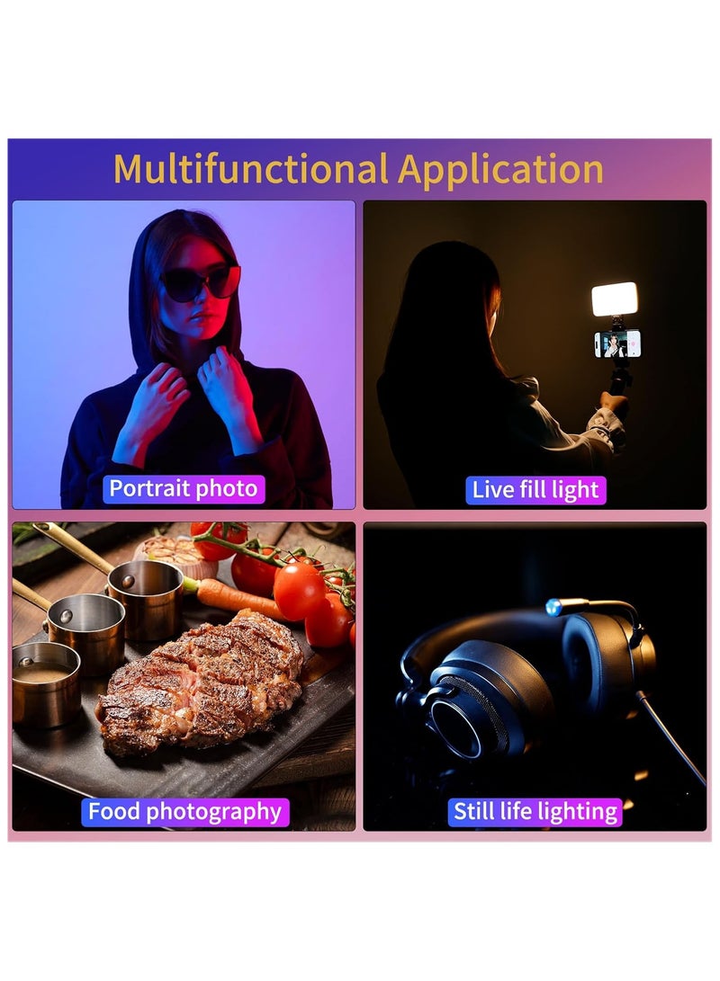 VL140 RGB Video Light – Portable 3600mAh Battery LED Panel with 360 Full Color, 20 Light Effects, CRI ≥ 95, 2500-9000K for DSLR Photography and Videography