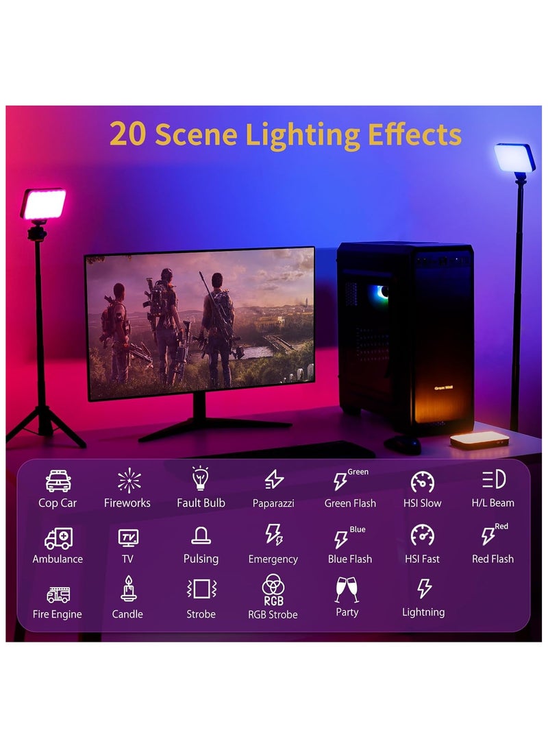 VL140 RGB Video Light – Portable 3600mAh Battery LED Panel with 360 Full Color, 20 Light Effects, CRI ≥ 95, 2500-9000K for DSLR Photography and Videography