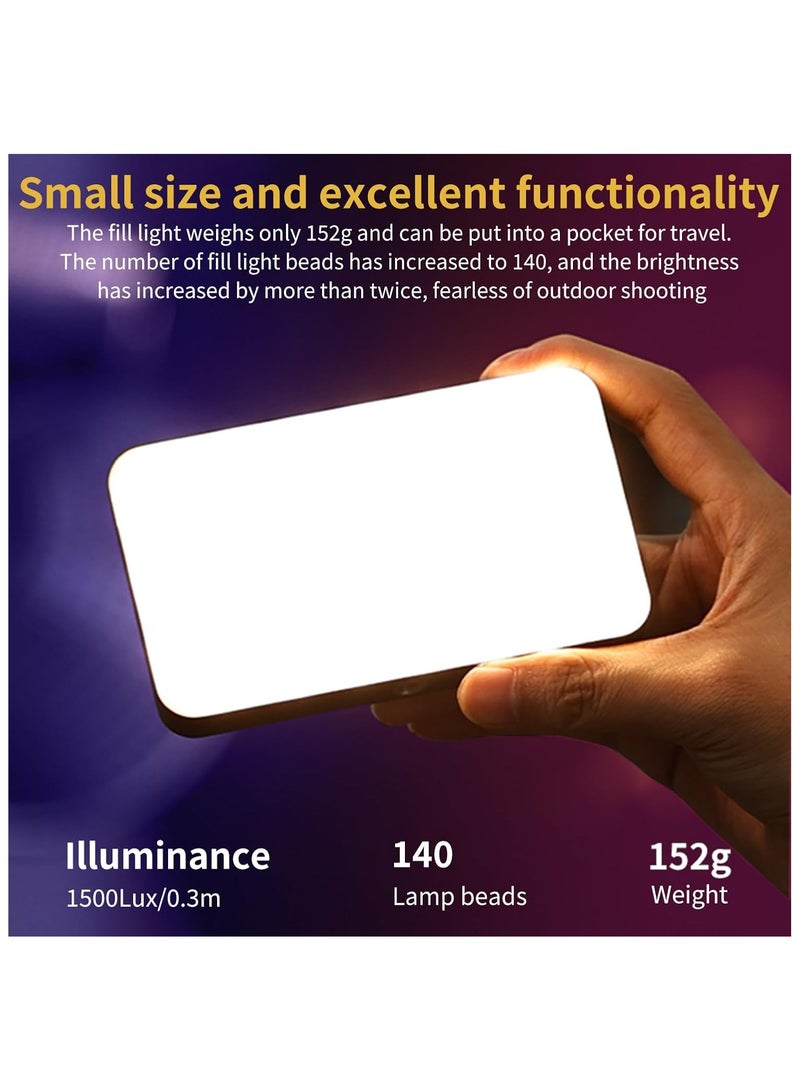 VL140 RGB Video Light – Portable 3600mAh Battery LED Panel with 360 Full Color, 20 Light Effects, CRI ≥ 95, 2500-9000K for DSLR Photography and Videography