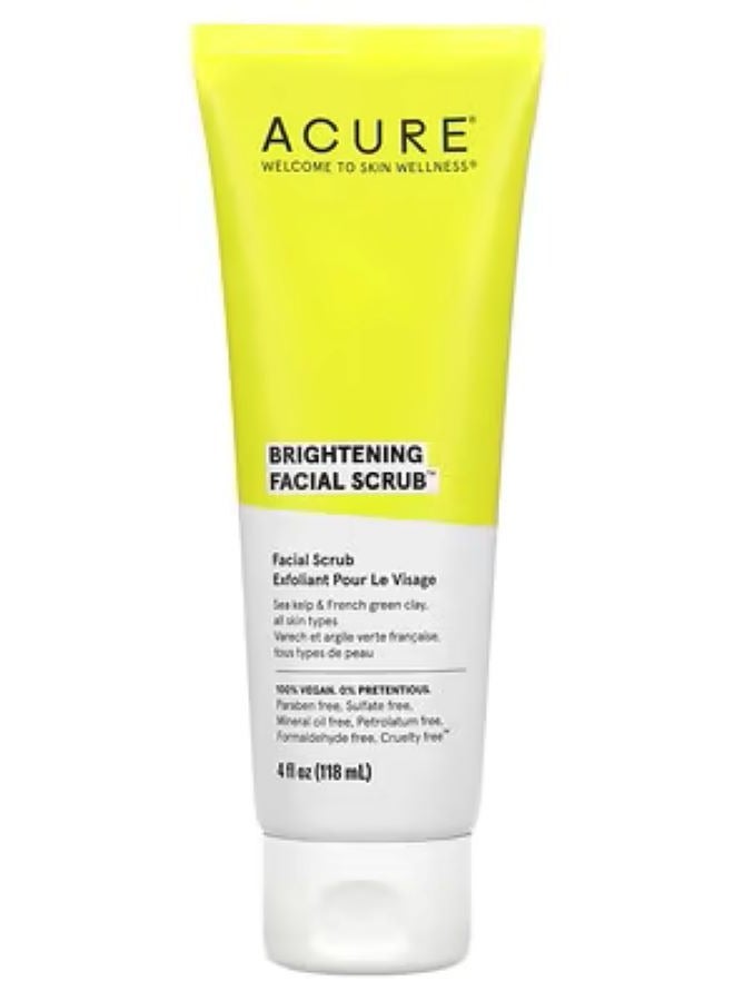 Acure, Brightening Facial Scrub, 4 fl oz (118 ml)