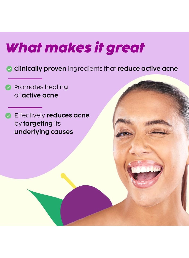 Jamun Cleanser and 2 PERCENT Salicylic Acid Serum With Smoothie Moisturizer Combo Detoxifies The Skin Reduces Active Acne Fades Blemishes All Skin Types