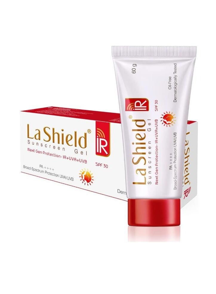 La Shield IR SPF 30 PA +++ Mineral Sunscreen Gel | UVA & UVB + Infrared Protection | Oil free | No white cast | Broad spectrum | Next Gen Protection For All Skin types - (60 grams)