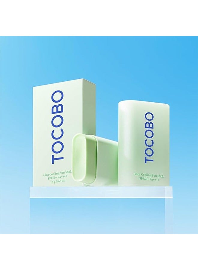 TOCOBO Cica Cooling Sun Stick SPF50+ Fermented Cica Complex, Cooling Sun Stick, Reduces Skin Temperature, Quick Soothing, Lightweight and Moisturizing Sun Stick