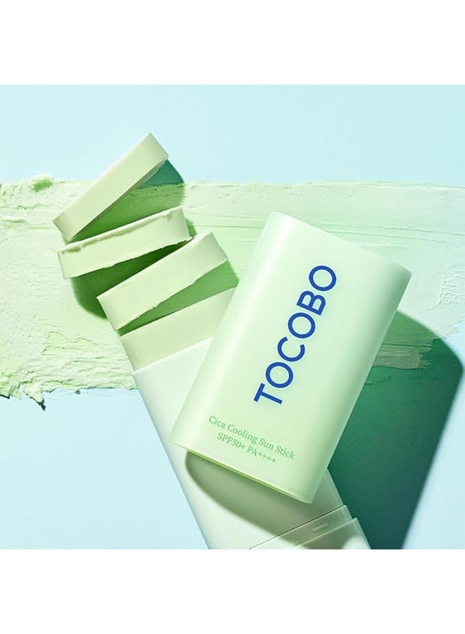 TOCOBO Cica Cooling Sun Stick SPF50+ Fermented Cica Complex, Cooling Sun Stick, Reduces Skin Temperature, Quick Soothing, Lightweight and Moisturizing Sun Stick