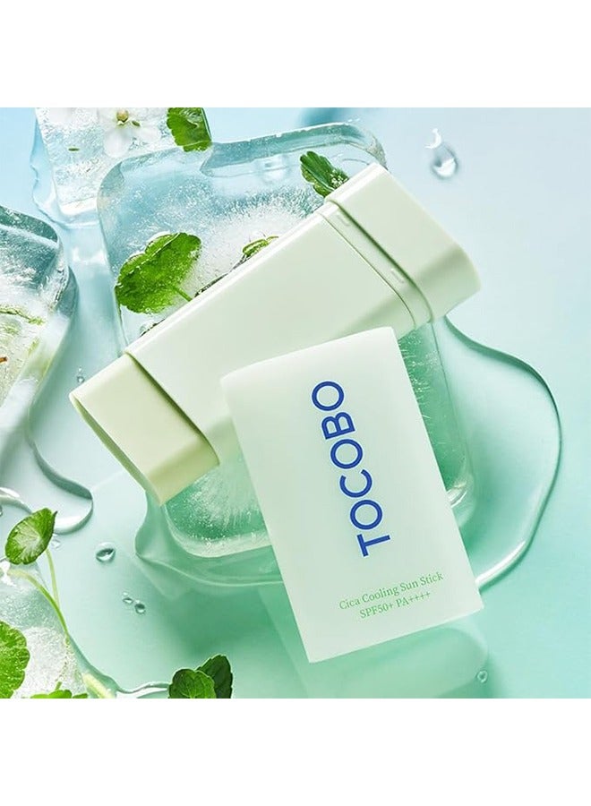 TOCOBO Cica Cooling Sun Stick SPF50+ Fermented Cica Complex, Cooling Sun Stick, Reduces Skin Temperature, Quick Soothing, Lightweight and Moisturizing Sun Stick