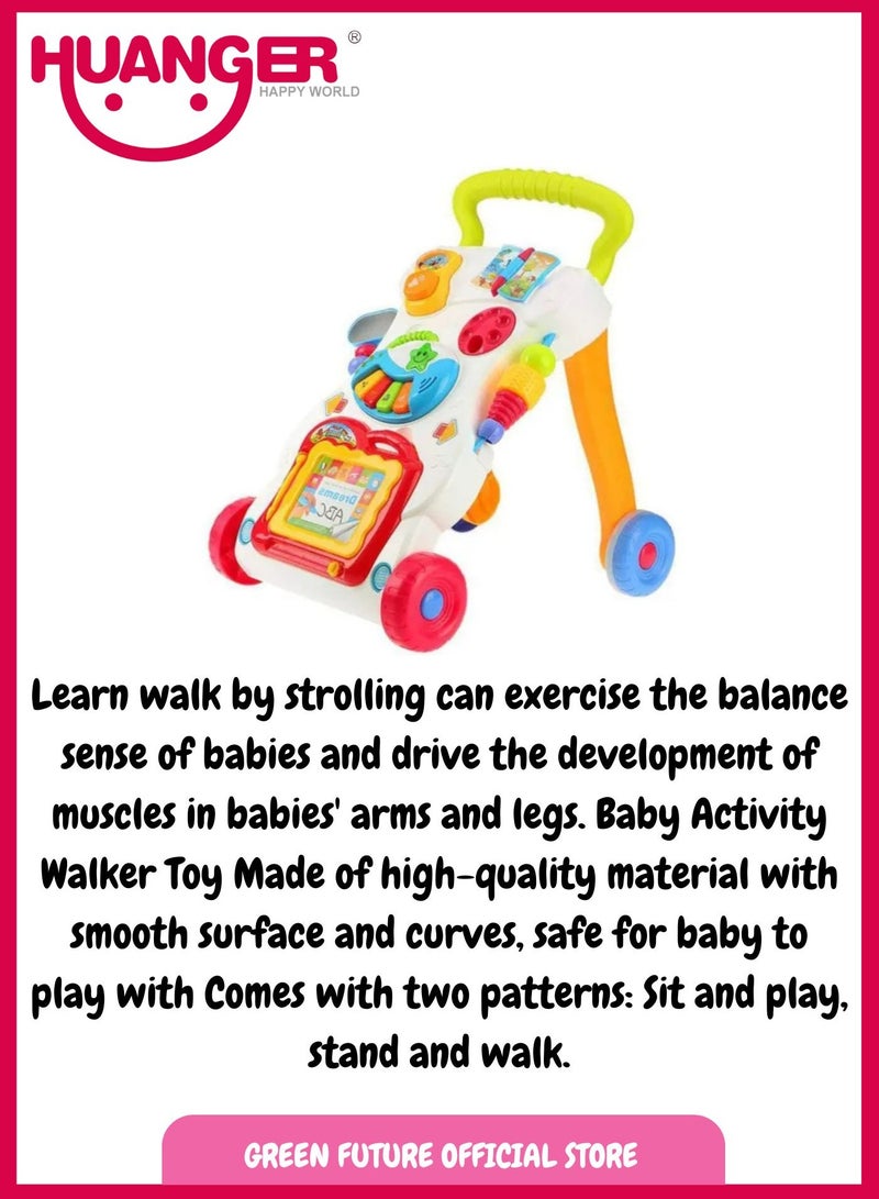 Baby Learning Walker & Activity for Toddlers Educational Toy for 1 Year Plus with Lights, Sounds, and Fun Features