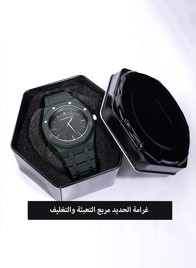 Lightweight Fashion Watch for Men Quartz Waterproof Watches 2304 green