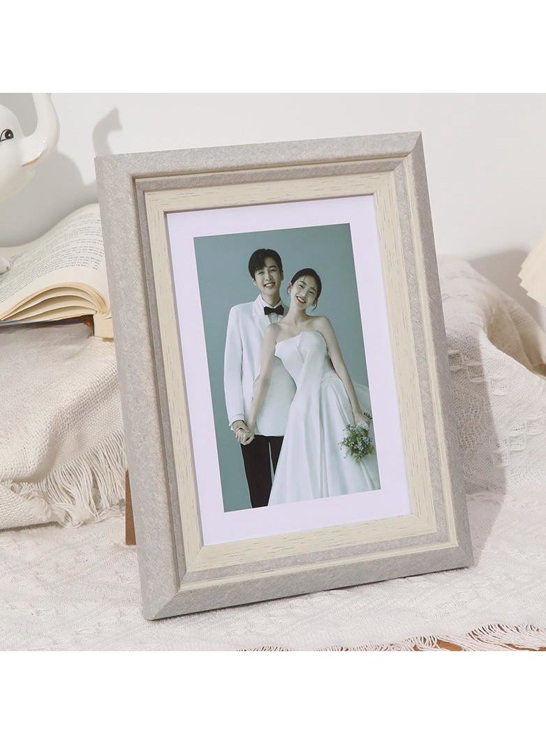 Pack of 2, A4 Photo Frame, Minimalist Rectangular Photo Picture Frame, 21x30centimeter, Grey