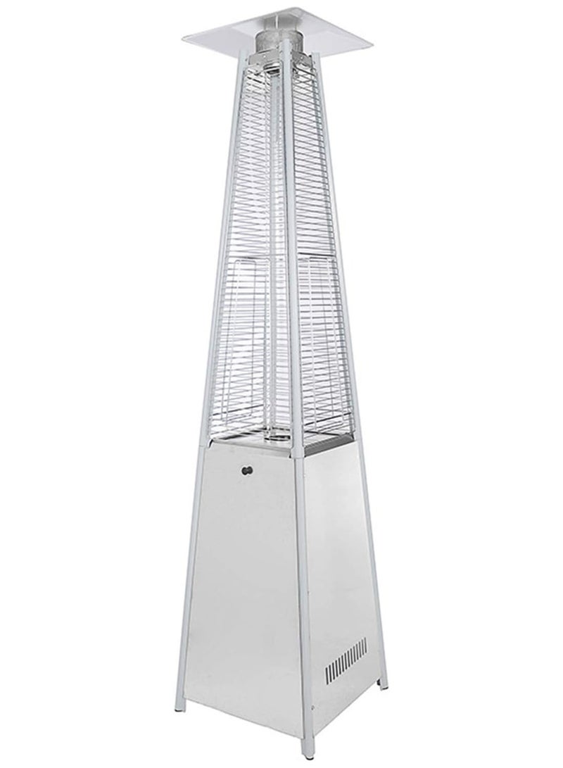 Pyramid Patio Heater, Outdoor Propane Heater with Wheels and Quartz Glass Tube for Indoors and Outdoors