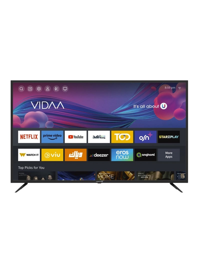 70 Inch 4K UHD VIDAA OS Smart TV With Voice Remote And Wall Mount Bracket E70EPVD1100 Black