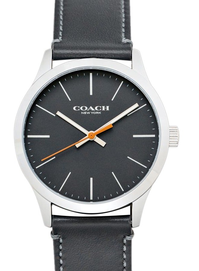 Round Analog Men's Grey Case Wrist Watch - 14602414