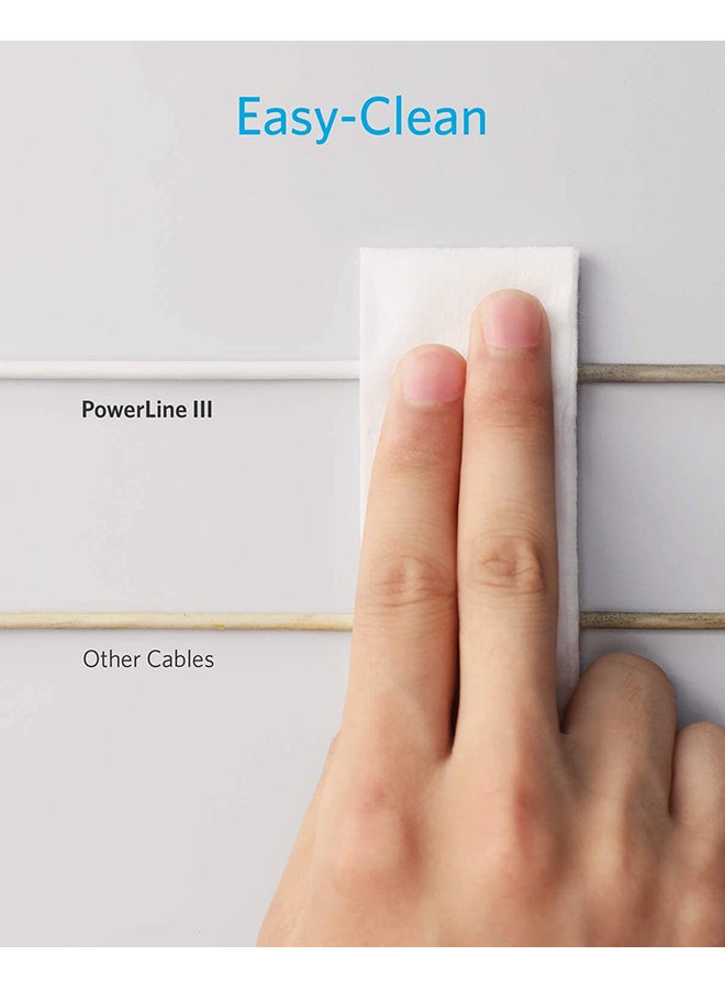 PowerLine III with USB A cable with Lightning connector 1.8M White