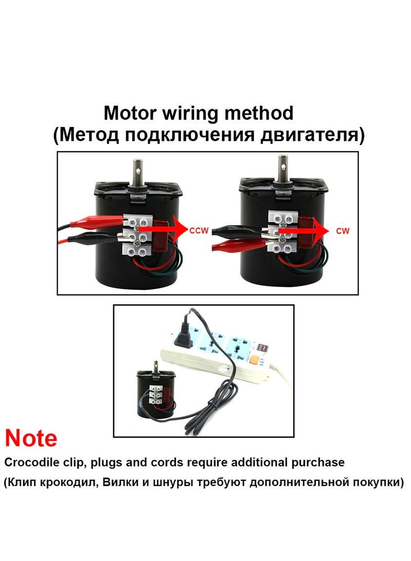 68KTYZ High Torque 160KG 28W 2.5RPM AC 220V Permanent Magnet Synchronous Motor CW/CCW Metal Geared Slow Speed Motor