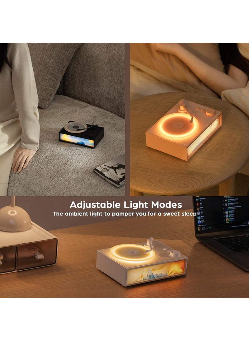 Retro Bluetooth Speakers Portable, Vinyl Record Player Style Portable Wireless Speaker, with Aroma Diffuser Night Light Old Fashioned Classic Phonograph Style Speaker Support TF Card AUX