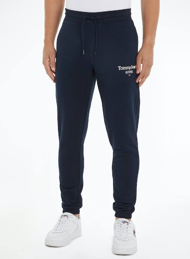 Men's Slim Fit Entry Graphics Sweatpants - Cotton, Navy