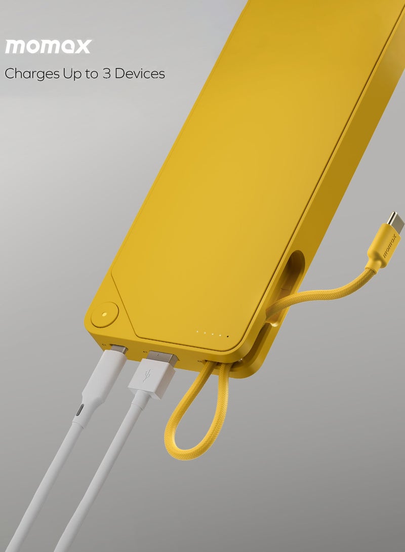 1-Power X Battery Pack 20000 mAh Power Bank with Built-in USB-C PD Cable - White