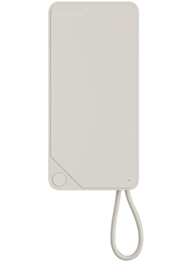 1-Power X Battery Pack 20000 mAh Power Bank with Built-in USB-C PD Cable - White