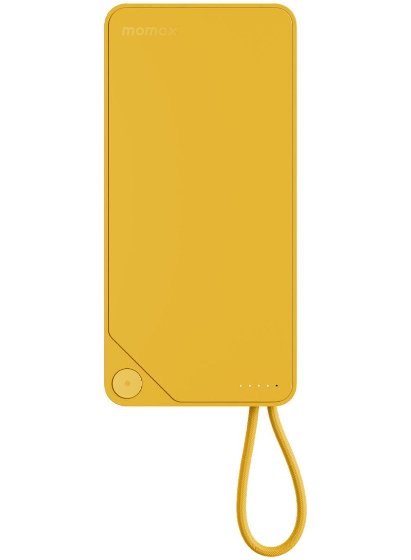 1-Power X Battery Pack 20000 mAh Power Bank with Built-in USB-C PD Cable - Yellow