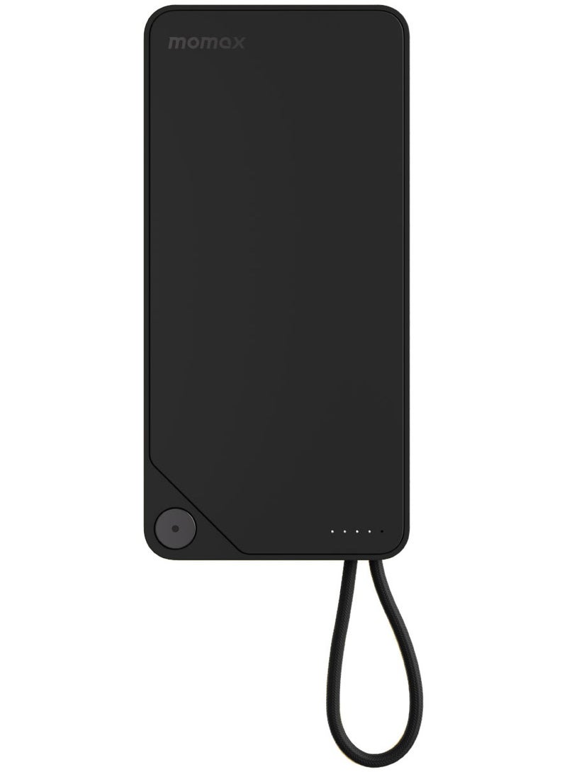 1-Power X Battery Pack 20000 mAh Power Bank with Built-in USB-C PD Cable - Black