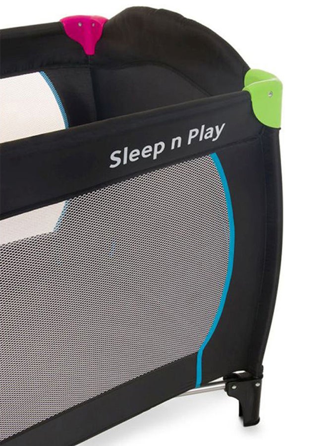 Sleep And Play Go Plus Travel Cot - 	 Black/White