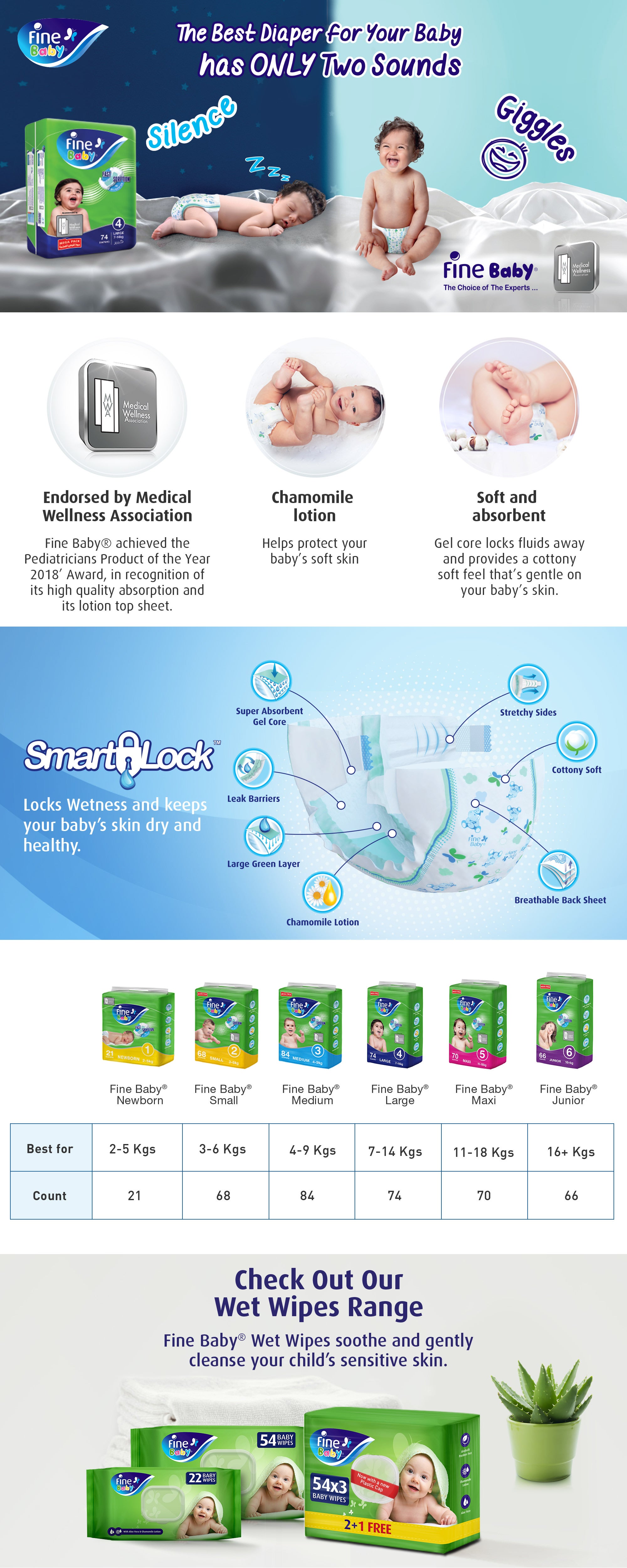 Baby Diapers, Size 6, 16+ Kg, 24 Count - Junior, Double Lock Technology Prevents Leakage