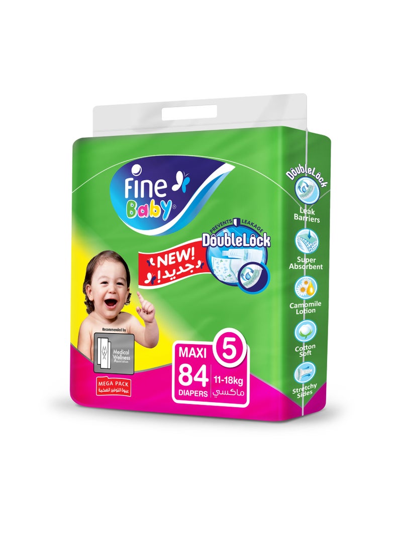 Diapers, Maxi 11-18 Kg, Mega Pack, 84 Count