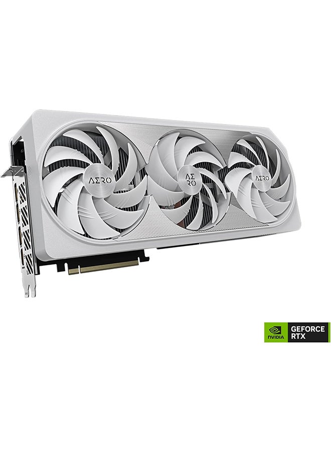 GeForce RTX 4090 AERO OC 24G Graphics Card, 3X WINDFORCE Fans, 24GB 384-bit GDDR6X, GV-N4090AERO OC-24GD Video Card White