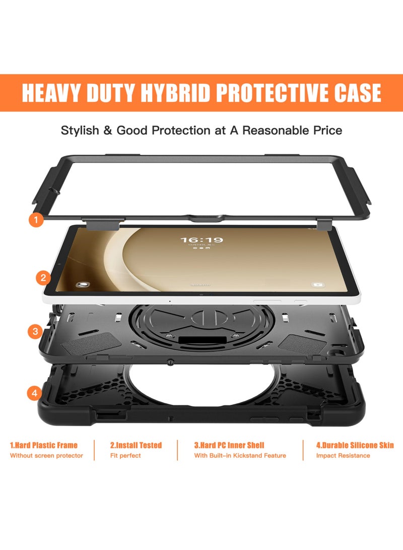 Case for Galaxy Tab A9 Plus/A9+ 5G 11 Inch 2023 (SM-X210/X215/X216/X218), Heavy Duty Shockproof Rugged Protective Case Cover with Pen Holder Hand Strap Kickstand