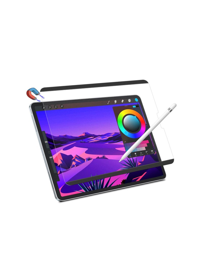 Like Paper Screen Protector for iPad Pro 12.9 Inch (2022/ 2021/ 2020/ 2018), Magnetic Removable Screen Protector for iPad Pro 12.9 6th/5th/4th/3rd Generation Matte Film Anti Glare for Drawing Reusable