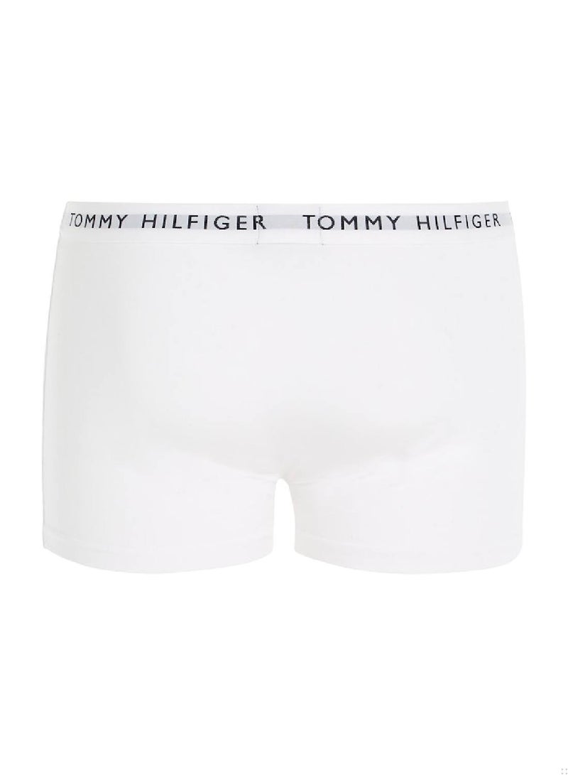 Men's 3 Pack Trunks - Cotton, White