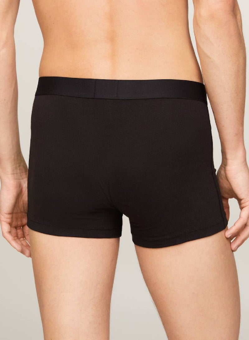 Men's 3 Pack Trunks - Cotton, Black