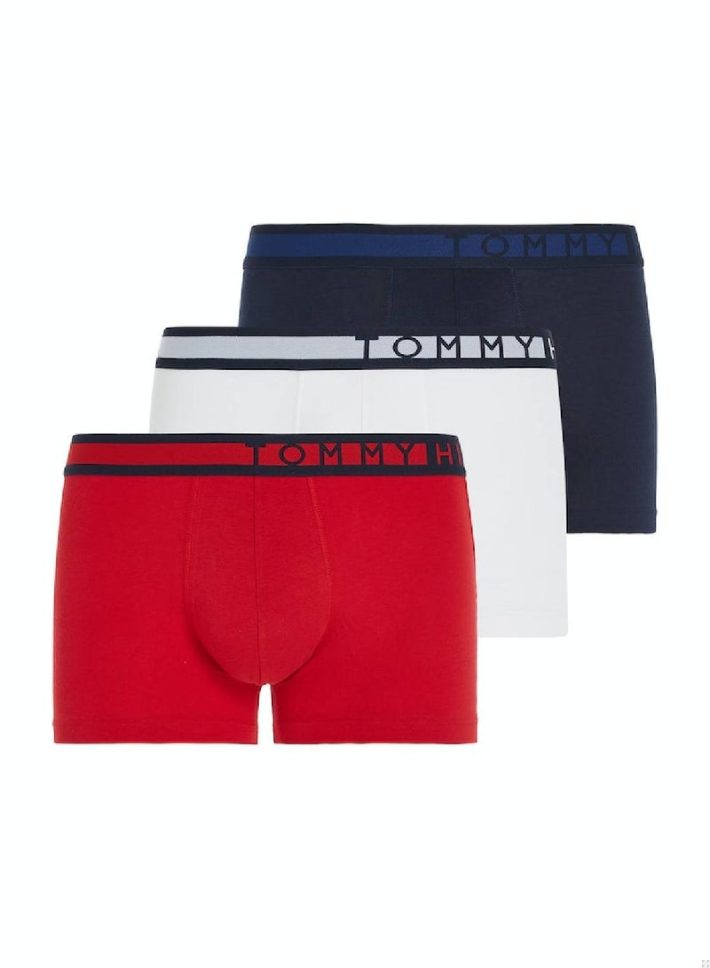 Men's 3 Pack Trunks - Cotton, Multicolor