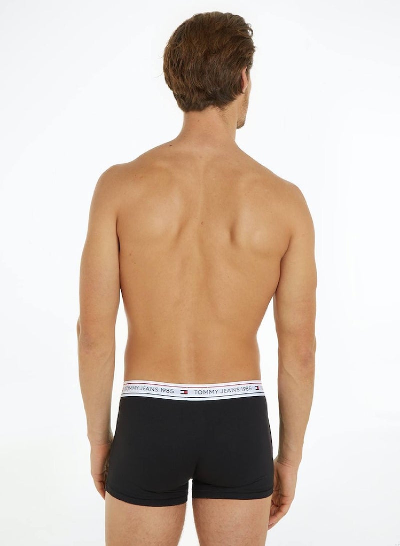 Men's 3 Pack Trunks - Cotton, Black