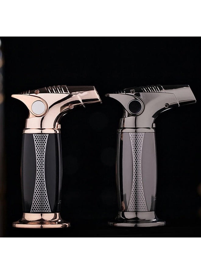Alsaqer-Jobon Jet Flame Windproof Butane Gas Lighter-Bakhoor Charcoal Lighter-Jobon Torch Lighter-BBQ Lighter (Gas not Included)-(Black)